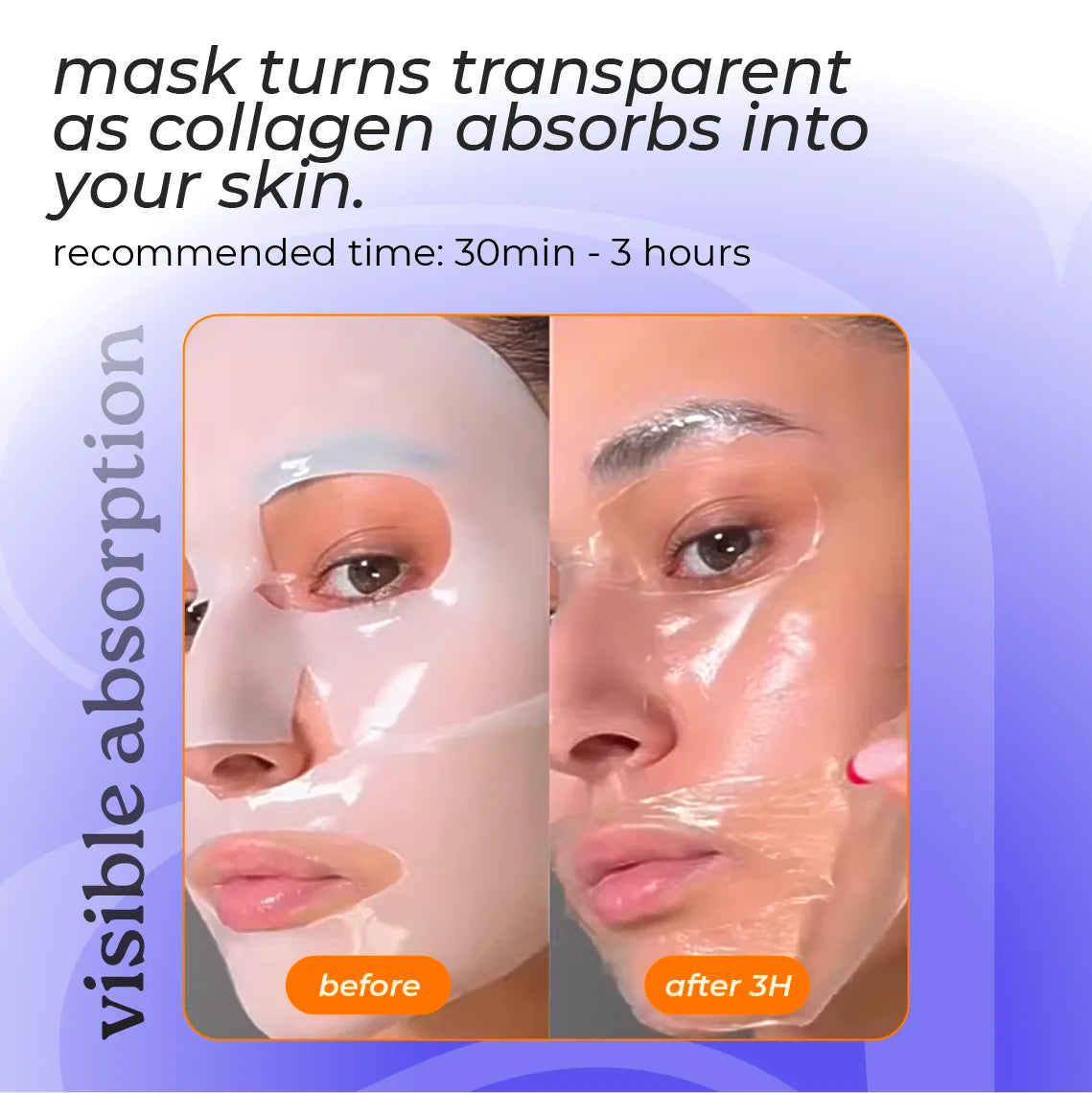 Mascarilla facial de biocolágeno