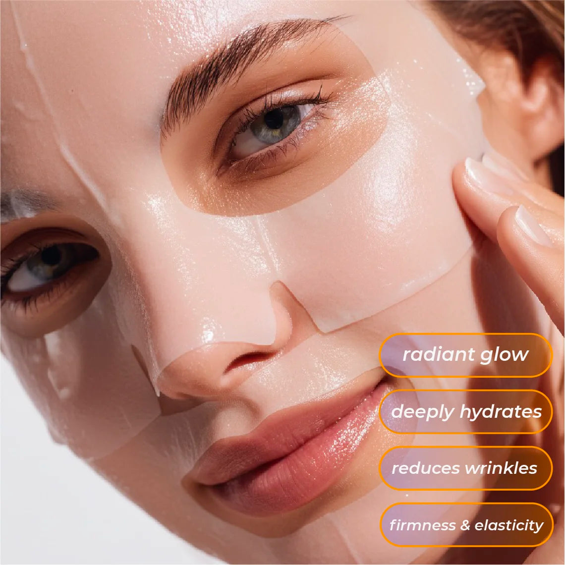 Mascarilla facial de biocolágeno