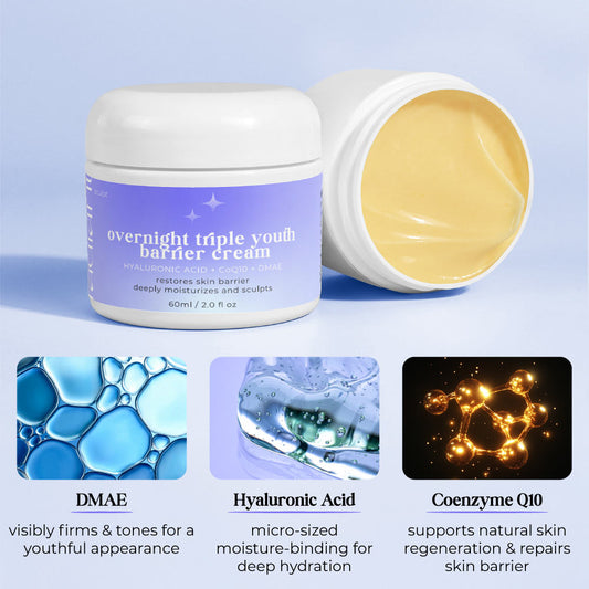 Crema de noche triple barrera juvenil para el cuello