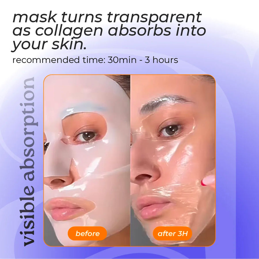 Mascarilla facial de biocolágeno