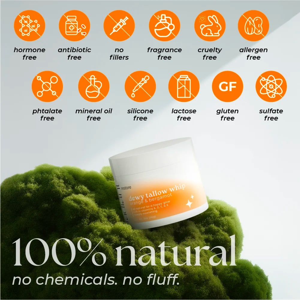 dewy tallow whip - orange & bergamot