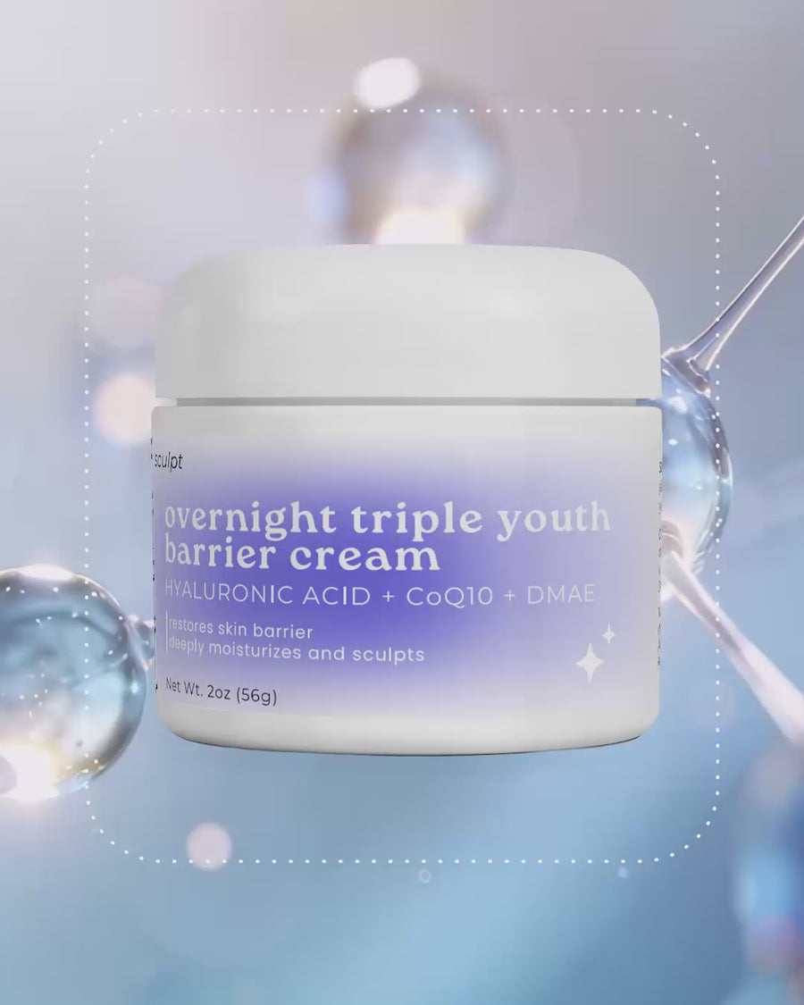 Dreifach-Halsbarrierecreme für die Nacht